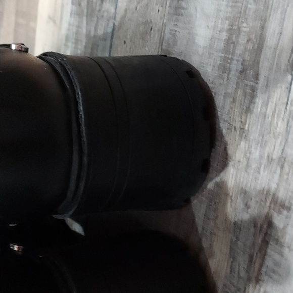 Zara studed boots buckles zippers heels womens 10 black - Picture 6 of 12